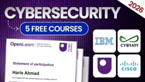 5 Free Cybersecurity Courses with FREE Certificates in 2026